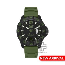CAT SPECIAL OPS K4-121-23-133 Army Green Silicone Strap Men Watch